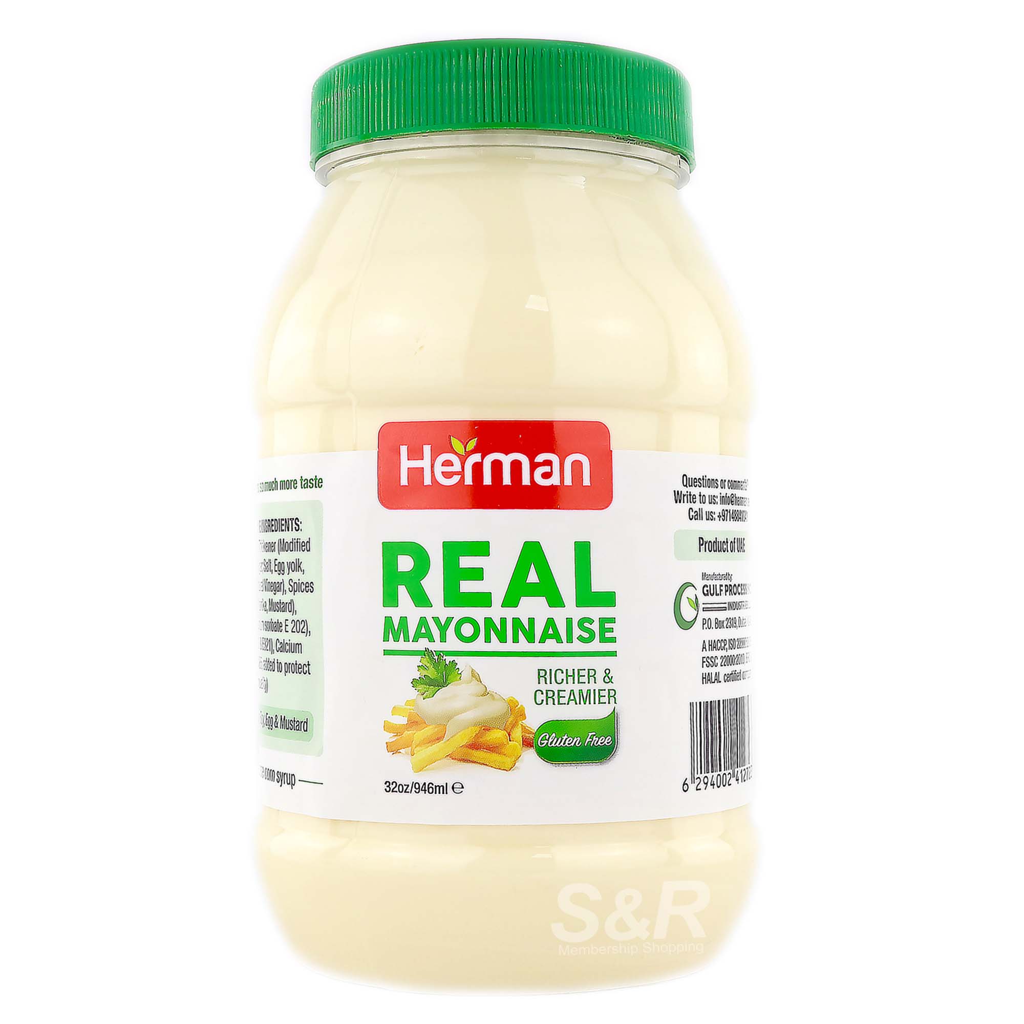 Herman Real Mayonnaise 946mL Herman Real Mayonnaise 946mL